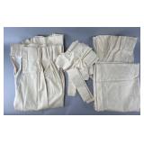 Cream Pleated Curtain Set