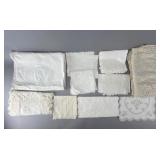 Assorted White Embroidered Lace Textiles