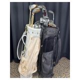 Mixed Set of Golf Clubs in Two Bags
