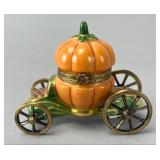 Ceramic Limoges Pumpkin Carriage Container