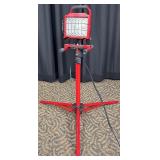 Red Portable Work Light on Tripod Stand