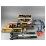 Metal Toolbox with Hardware and Pumps