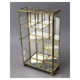 Glass and Brass Display Cabinet