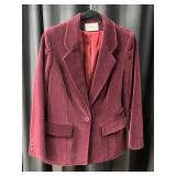 Jeremiah S Burgundy Velvet Blazer