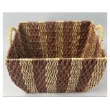 Woven Straw Basket with Handles