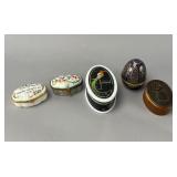 Decorative Trinket Boxes, Group of Five