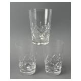 Stuart Cut Glass Tumblers, Set of 3