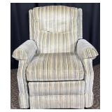 Recliner Chair with Striped Upholstery