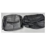 Pair of Leather Bags with Zipper Marks