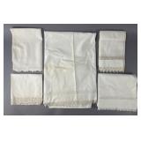 White Table Linens with Lace Trim