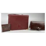 Cartier Burgundy Leather Bag