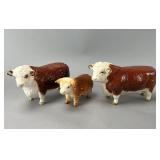 Beswick Ceramic Cattle Figures, Set of Three