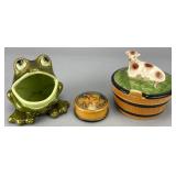 Authentic Models Ceramic Frog Planter Set
