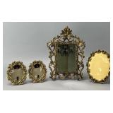Set of Four Decorative Metal Photo Frames