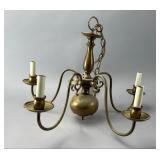 Four-Armed Brass Chandelier