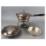 Silver Plated Serving Set with Covered Pot