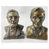 Pair of Abraham Lincoln Metal Bust Banks