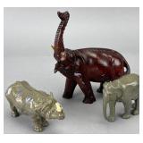 Painted Metal Animal Figures Set