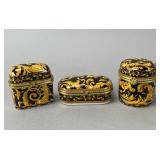 Porcelain Trinket Boxes, Set of Three