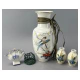 Jay Ceramic Vase with Floral Decoration