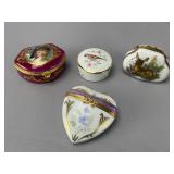 Limoges Decorative Porcelain Boxes Assortment
