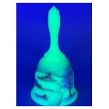 Fenton Hand-Painted Glass Bell, 1980
