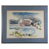 Birdsey Coastal Scene Watercolor Painting
