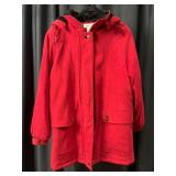 Westbound Red Hooded Jacket Leopard Lining