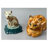 MANN Ceramic Cat Figurines, Pair