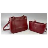 ï¿½tienne Aigner Leather Handbag and Pouch Set