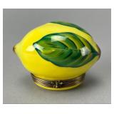 Limoges Lemon Trinket Box