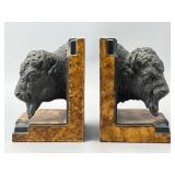 Art Deco-Style Bison Bookends