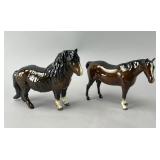 Ceramic Horse Figurines Pair