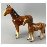Ceramic Horse Figures, Pair