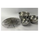 Stainless Steel Mixing Bowl Set with Rack