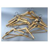 Assorted Wooden Hangers with Labels