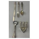 Silver-Plated Flatware Set with Decorative Handles