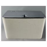 Metal Breadbox with Chrome Lid