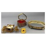 Decorative Metal Miniatures Set, approx. 7 inches