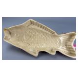 Fish-Shaped Ceramic Dish, 12 Inches Long