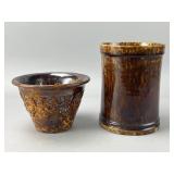 Mottled Brown Ceramic Grouping