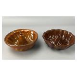 Pair of Ceramic Bundt-Style Baking Molds