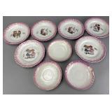 Set of Porcelain Plates with Children