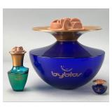 Byblos Glass Containers with Rose Lids