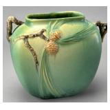 Roseville Pinecone Pattern Vase, 8" tall
