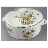 Shafford Porcelain Covered Dish, Ecstasy Pattern
