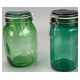 Glass Storage Jars with Metal Closures