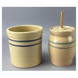 Ceramic Crock and Lidded Container
