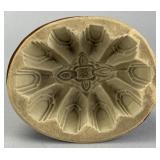 Round Ceramic Mold with Floral Design