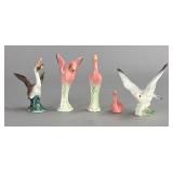 Five Miniature Ceramic Bird Figurines